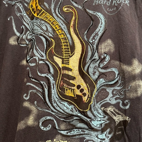 Men’s XXL Hard Rock Cafe Chicago Melting Guitar Embroidered Graphic Tee. Logo - Picture 11 of 12